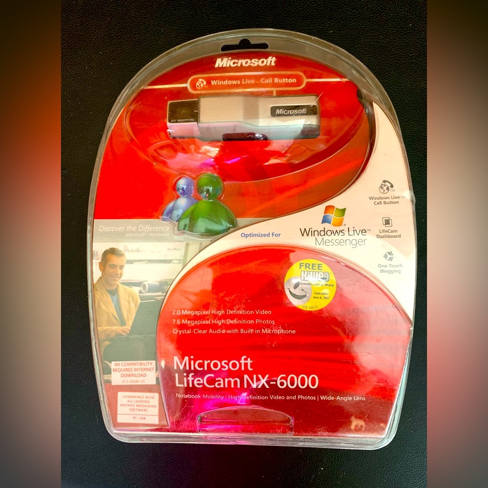 👀 Microsoft Web Cam Lifecam VX-6000 New Sealed in box